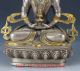 Chinese Silver Copper Hand Carved Gold - Plated Buddhist Statue Of Buddha Fx09 Buddha photo 3