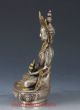 Chinese Silver Copper Hand Carved Gold - Plated Buddhist Statue Of Buddha Fx09 Buddha photo 5