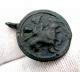 Medieval 1200 Ad Bronze Icon Pendant W/ St George On Horse - Artifact - F54 Roman photo 1