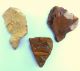 3 Flint Stones Acheulean Borer Nosed Hand Axe Neanderthal Paleolithic Tool Neolithic & Paleolithic photo 2