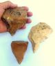 3 Flint Stones Acheulean Borer Nosed Hand Axe Neanderthal Paleolithic Tool Neolithic & Paleolithic photo 4