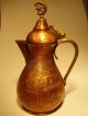 Antique Islamic Middle Eastern Tea Pot Copper With Brass Handle 12cm Tall Islamic photo 1