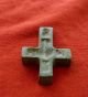 Ancient Byzantine Bronze Cross 45 Mm,  Intact,  Thick And Heavy,  Engravings Byzantine photo 5