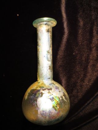Roman Glass Bottle 1st - 2nd Century Ad 2 photo