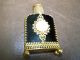 Antique Viennese Austrian Miniature Black Glass & Shell Footed,  Perfume Bottle Perfume Bottles photo 4