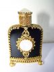 Antique Viennese Austrian Miniature Black Glass & Shell Footed,  Perfume Bottle Perfume Bottles photo 7