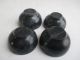 4pc Chinese Hand Carved Jade Small Bowl.  Four Glass Bowls photo 2