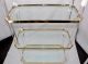 Vintage Lucite Etagere - Brass With Glass Shelves Mid-Century Modernism photo 5