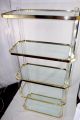 Vintage Lucite Etagere - Brass With Glass Shelves Mid-Century Modernism photo 6