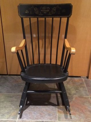 For Pick Up Only Child ' S Vintage Rocking Chair Oak Hill Fitchburg,  Mass Made Usa photo
