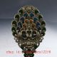 Chinese Cloisonne Inlaid Rhinestone Handwork Peacock Pattern Mirror & Comb Sj05 Other Chinese Antiques photo 1