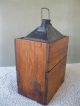 Antique Kerosene/turpentine/gas/oil Tin Can With Wood Case,  Bail Handle Primitives photo 3