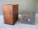 Antique Kerosene/turpentine/gas/oil Tin Can With Wood Case,  Bail Handle Primitives photo 6