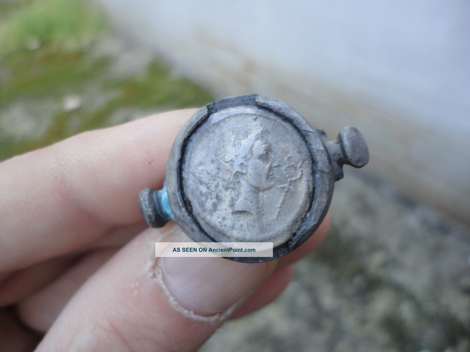 Ancient Roman Legionary Silver Ring Legio V Alaudae Imperial Army Julius Caesar Roman photo