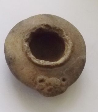 Pre - Columbian Pottery Ointment Or Cosmetic Pot With Effigy Face photo