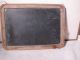 Antique Double Sided Slate School Chalkboard Cloth Twine Cover And Slate Pencils Primitives photo 2