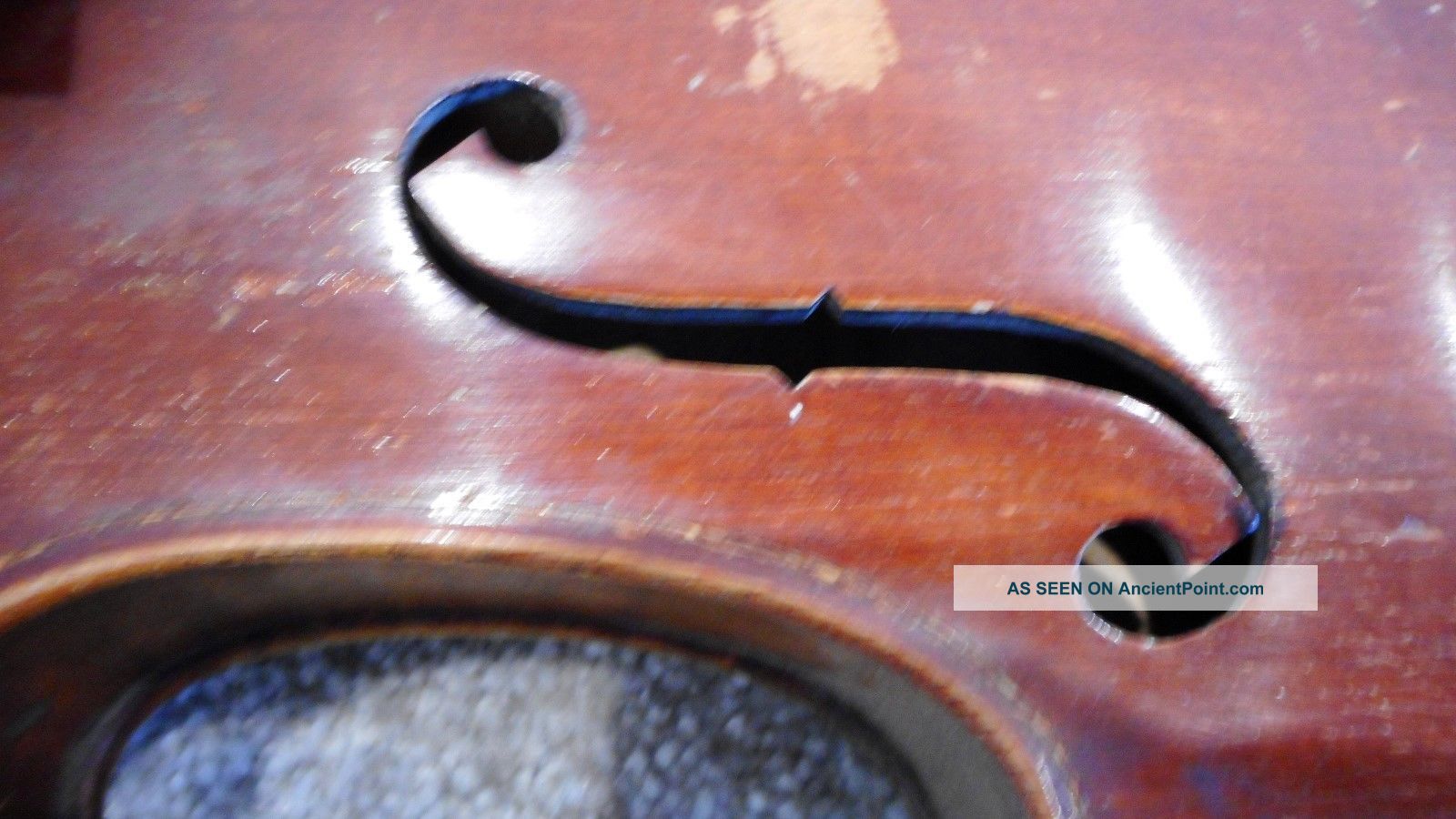 Early European Antique Violin With Carved Chin Rest String photo