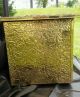 Vintage Brass Colonial Trunk,  Early American Brass Box Coal Box Wood Kindling Hearth Ware photo 3
