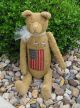 Large Americana Teddy Bear American Flag Stars Primitive United States Decor Primitives photo 4