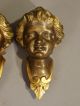 (2) Antique Bronze Figural Blackamoor Head Bust Old French Furniture Salvage Metalware photo 2
