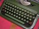 Rare 50s Forest Green Princess Typewriter,  Leather Suitcase: Typewriters photo 9