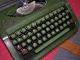 Rare 50s Forest Green Princess Typewriter,  Leather Suitcase: Typewriters photo 7