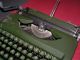 Rare 50s Forest Green Princess Typewriter,  Leather Suitcase: Typewriters photo 8
