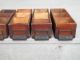 (5) Matching Antique Primitive Library Filing Cabinet Drawer Dovetail 1900-1950 photo 6