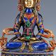 Collectable Brass Cloisonne Carved A Buddism Godness Guanyin Statue Other Antique Chinese Statues photo 1