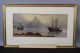 Antique Signed French Watercolor Painting,  Mont Saint - Michel Castle & Boats,  Nr Other Maritime Antiques photo 1