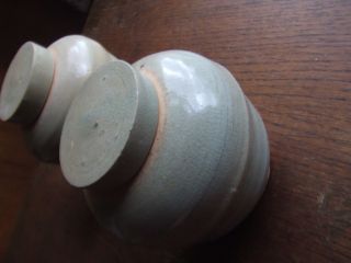 China.  Sung Dynasty.  Two Celedon Glazed Pottery Jars With Lids.  Items photo