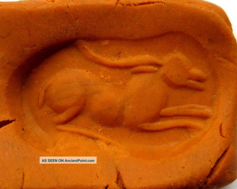 Circa.  400 A.  D Sassanian Empire Zoomorphic Pirite Seal Matrix - Ibex Detail Near Eastern photo