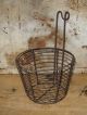 Hanging Metal & Chicken Wire Basket Primitive French Country Farmhouse Decor Primitives photo 9