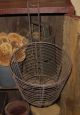 Hanging Metal & Chicken Wire Basket Primitive French Country Farmhouse Decor Primitives photo 6