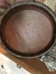 Vintage Rustic Wooden Bucket - Sugar Bucket Firkin With Handle And Lid Primitives photo 7