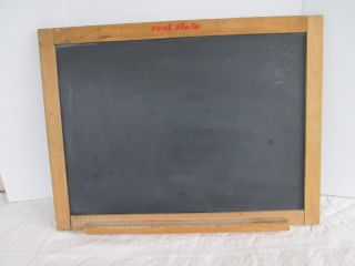 Antique/vintage - School - Framed Chalk Board - Real - Black Slate - Two (2) Sided photo