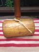 Ol Vintage Large Heavy Wooden Mallet 2 Lb Woodworkers Hand Carved Hammer Patina Primitives photo 2