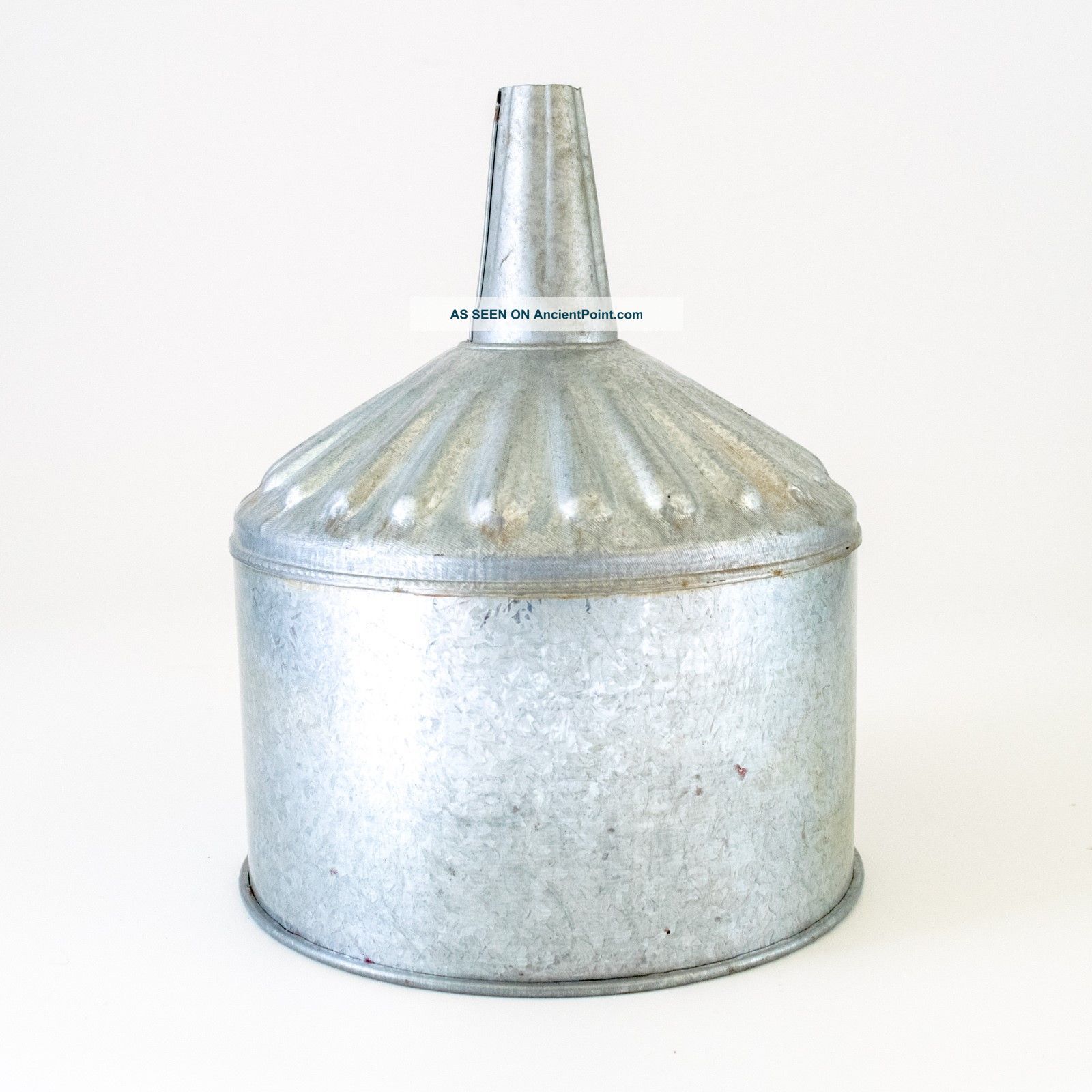 Vintage Shiny Galvanized Tin 12 