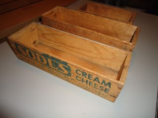 3x ✰ Antique Wooden Cream Cheese Boxes Sodus Wolcott,  Ny Creamery Advertisement photo
