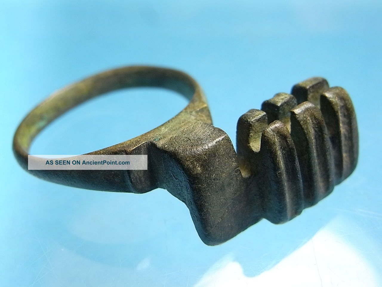Ancient Roman Period 1st 4th Century Bronze Key Ring.  With Patina.  (a991a) Roman photo