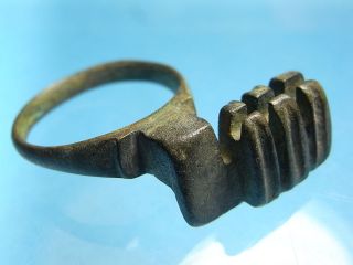 Ancient Roman Period 1st 4th Century Bronze Key Ring.  With Patina.  (a991a) photo
