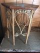 Heywood Brothers Victorian Decorative Wicker Tiger Oak Top Table 1900-1950 photo 2