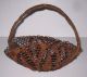 Antique Sailor Made Rope - Work Macrame Oblong Basket Knotted Twine Varnished Other Maritime Antiques photo 1
