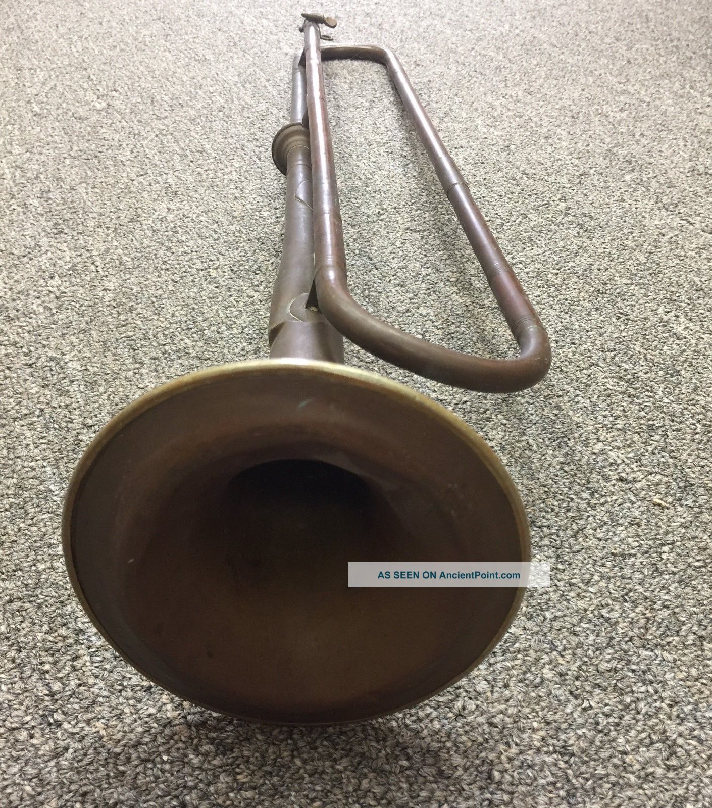 Antique Friedrich Alwin Heckel Dresden Trumpet Trompete Ca 1870 - 1889 Germany Wind photo