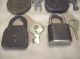 4 Antique/vintage Padlocks With Keys Sargent Six Lever Independent Secure Bull Locks & Keys photo 2