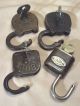 4 Antique/vintage Padlocks With Keys Sargent Six Lever Independent Secure Bull Locks & Keys photo 5