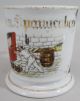 19thc Antique Painted Porcelain Occupational Shaving Mug Brick Oven Bread Baker Other Mercantile Antiques photo 3