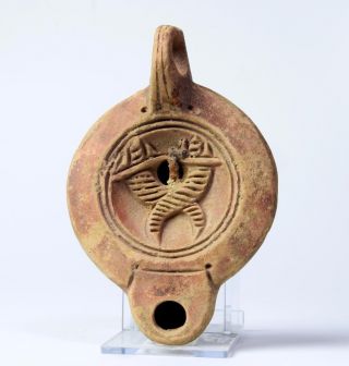 Roman Lamp With Maker ' S Name: 120 - 180 Ad. photo