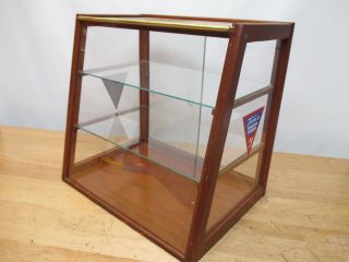 C1800s Country General Store Counter Top Cigar Slope Front Display Showcase (b) photo