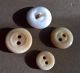 4 Antique Blue China Stencil Buttons Flower Barcode Indigo Sky Something Blue Buttons photo 1